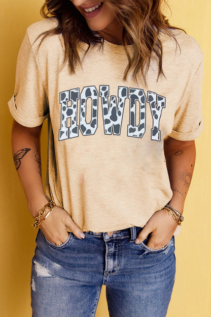 Cow Print HOWDY Graphic Tee (S-2XL)