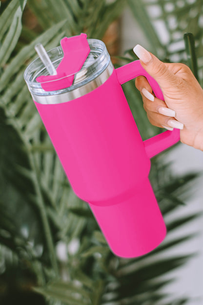 Stainless Steel Insulated Tumbler Mug w/ Straw (9 colors)