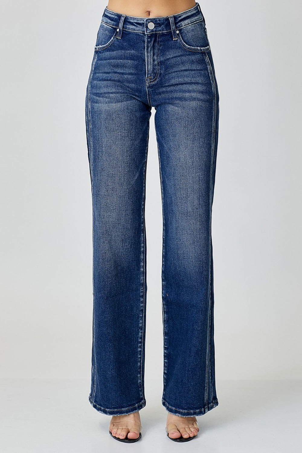 RISEN Mid Rise Straight Jeans (0-15)