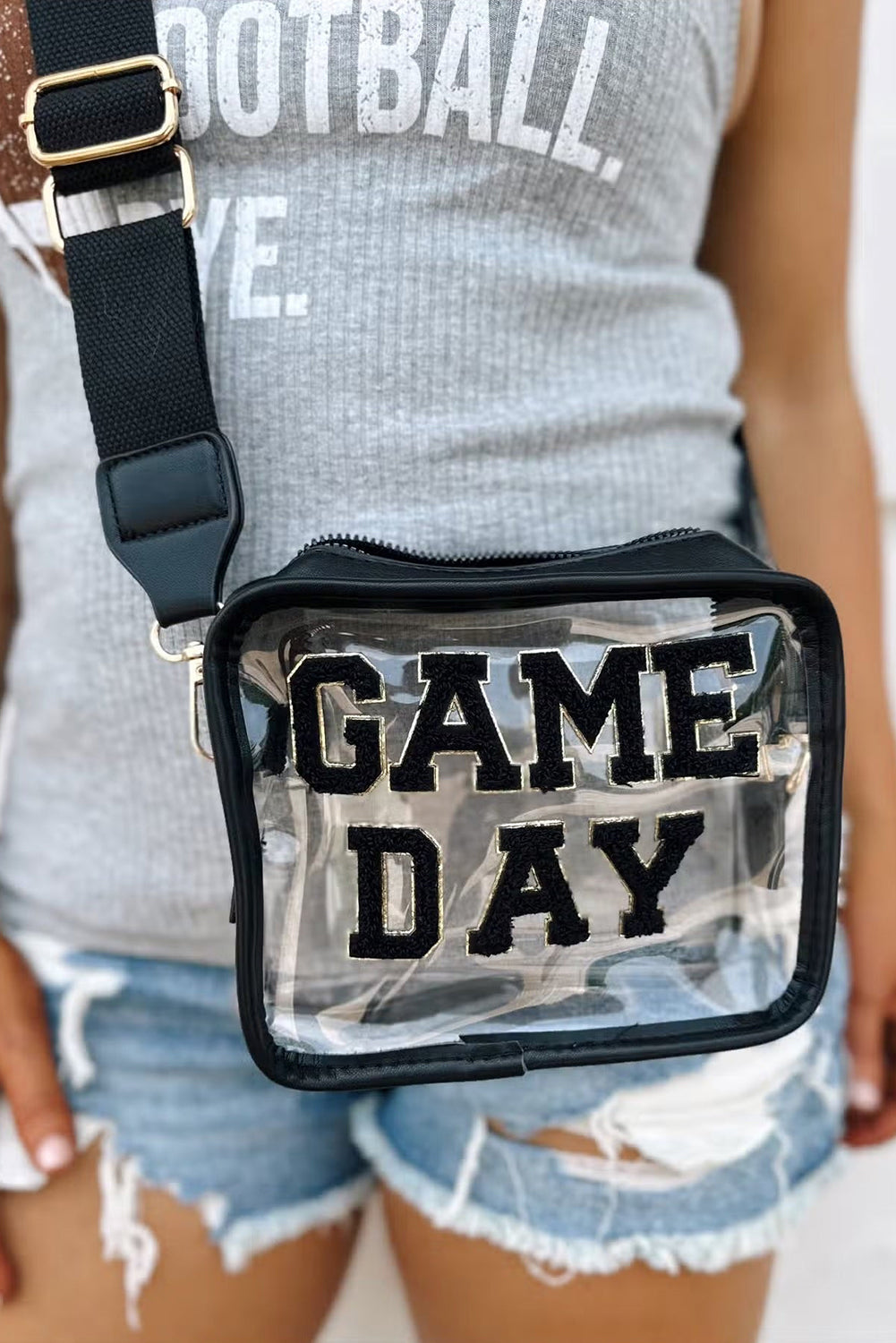 Chenille GAME DAY Clear Bag (5 Colors)