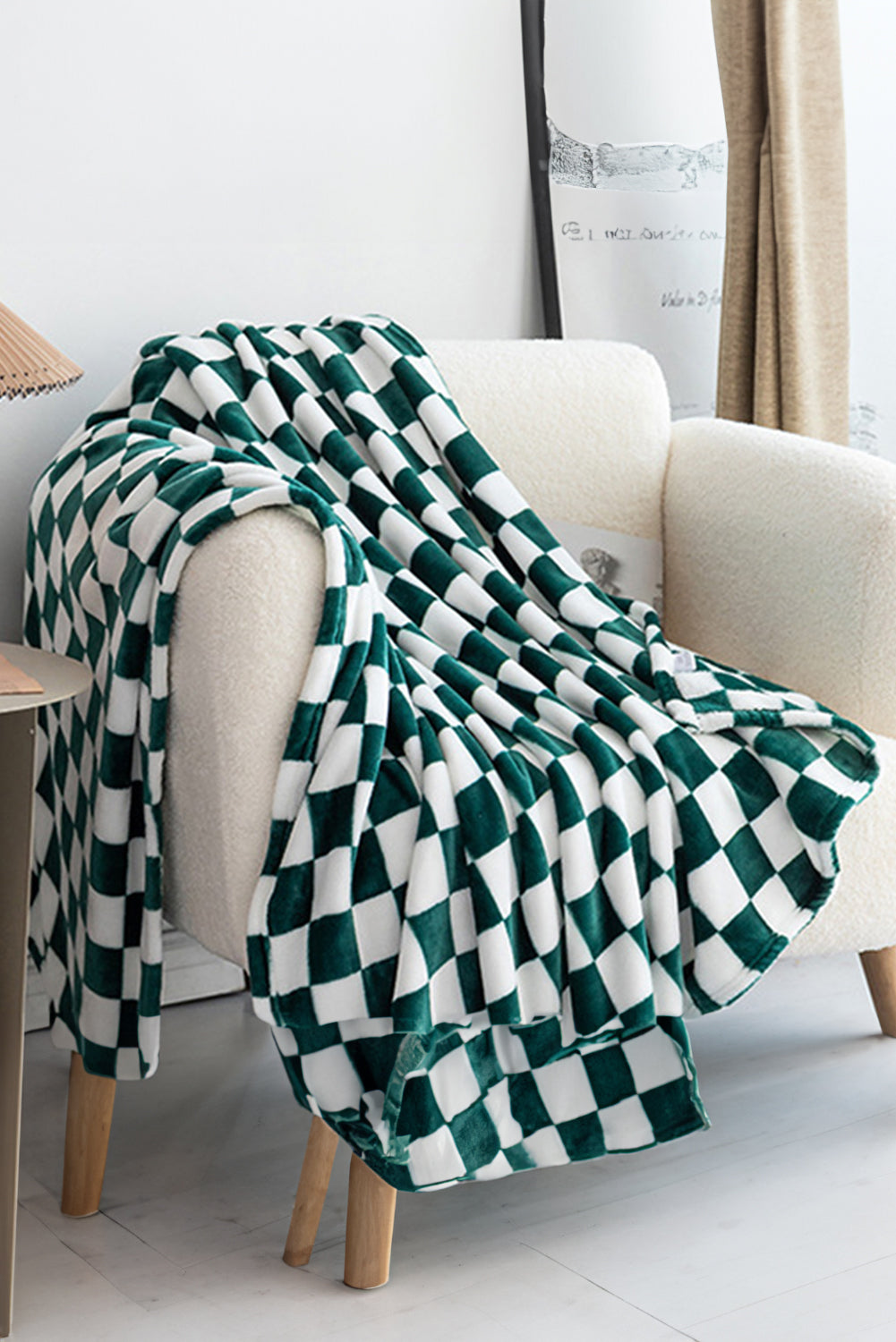 Checkerboard Printed Soft Throw