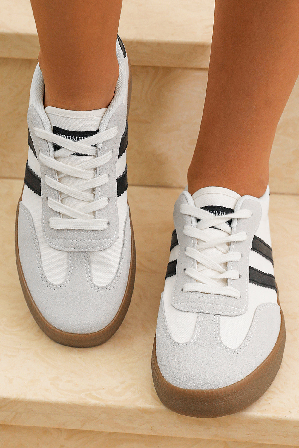 Naut Striped Flat Sneakers