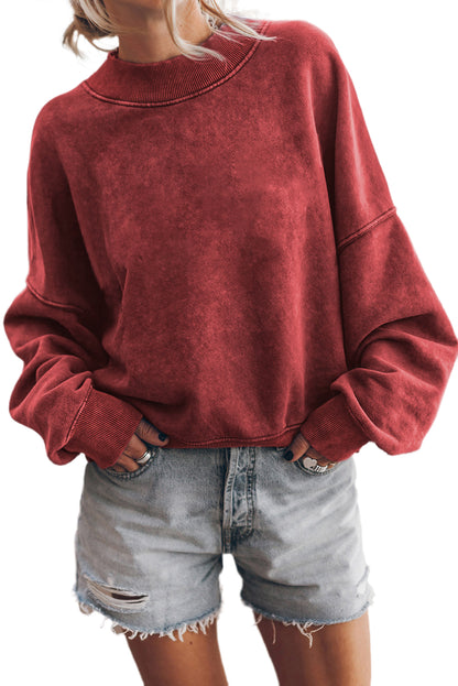 Collegiate Drop Shoulder Crew Neck Sweatshirt (S-2XL - 7 Colors)