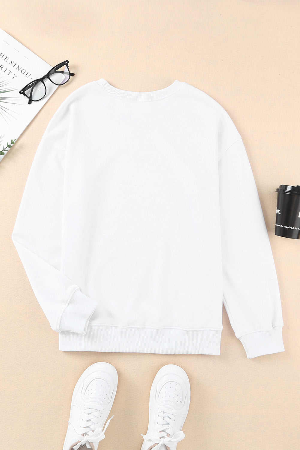 Blank Solid Knit Crew Neck Long Sleeve (S-2XL - 2 colors)