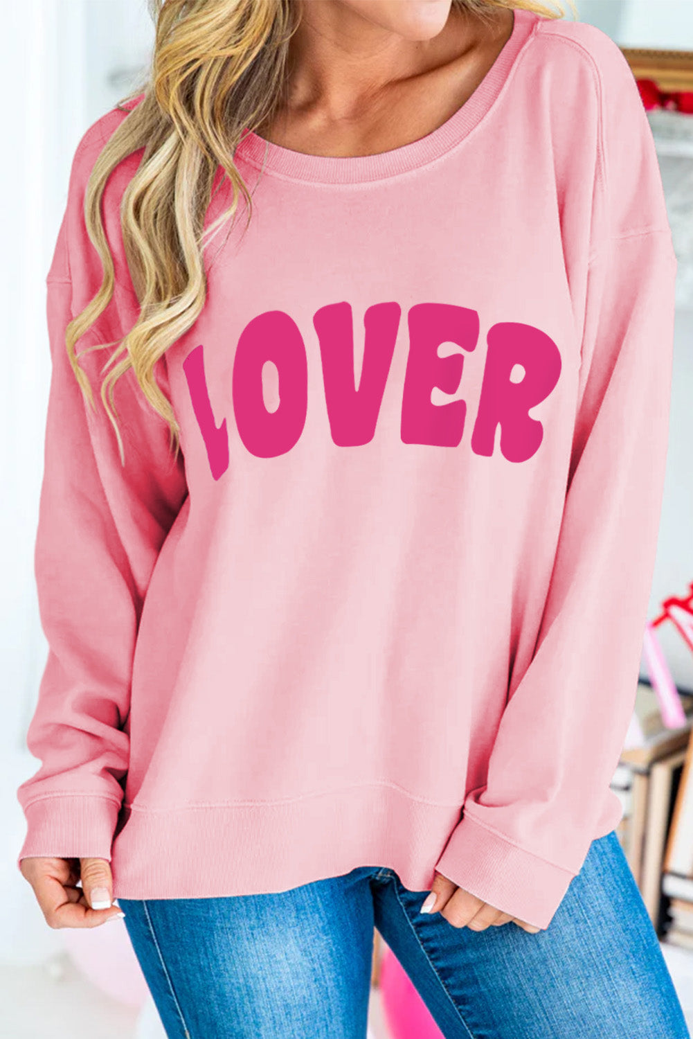 Pink LOVER Graphic Sweatshirt (S-2XL)