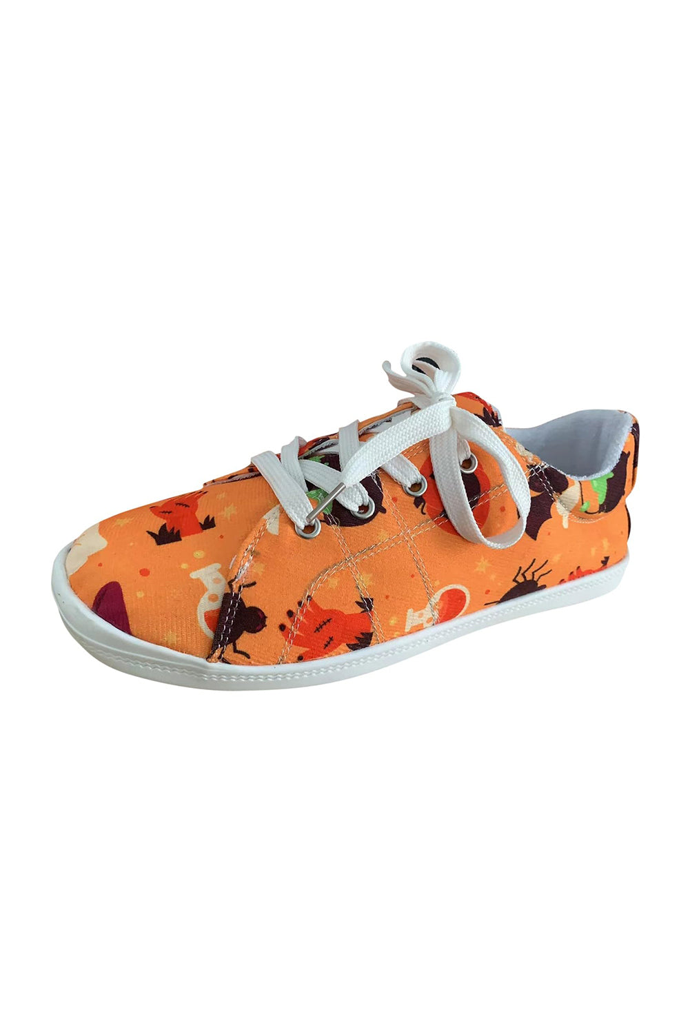 Orange Halloween Print Sneakers