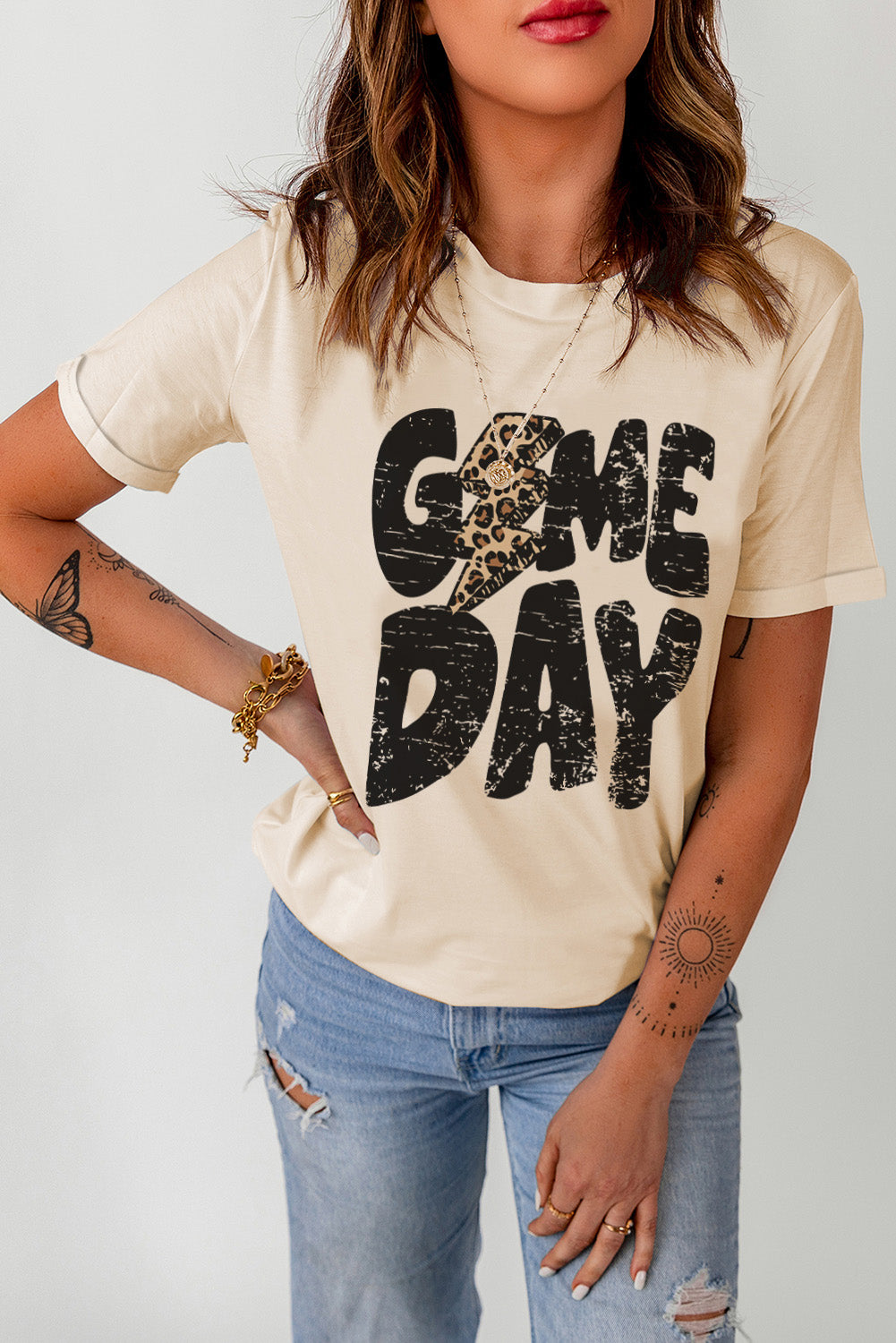 Leopard Lightening Game Day Crew Neck (S-2XL)