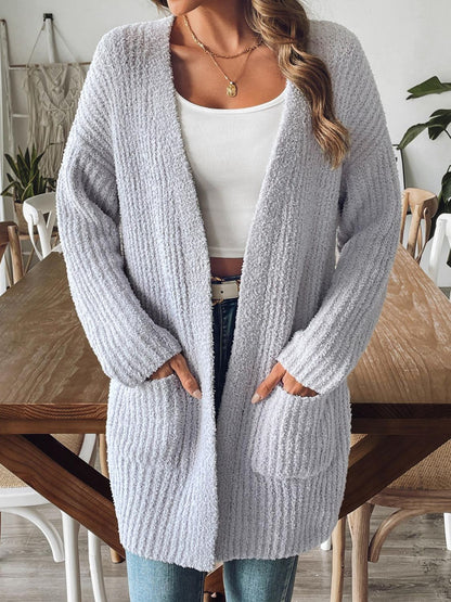 Open Front Long Sleeve Cardigan (S-XL - 3 Colors)