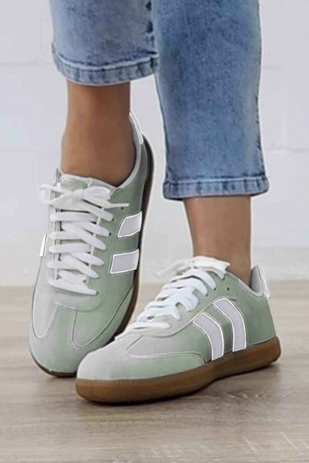 Naut Striped Flat Sneakers