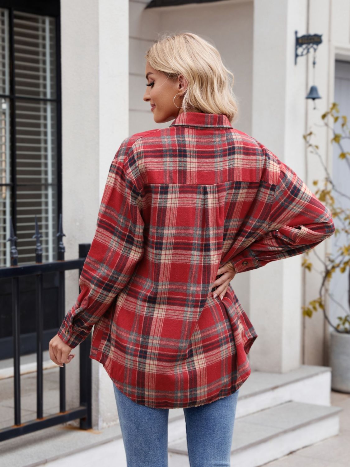 Mandy Plaid Button Up Long Sleeve Shirt (S-2XL - 7 Colors)