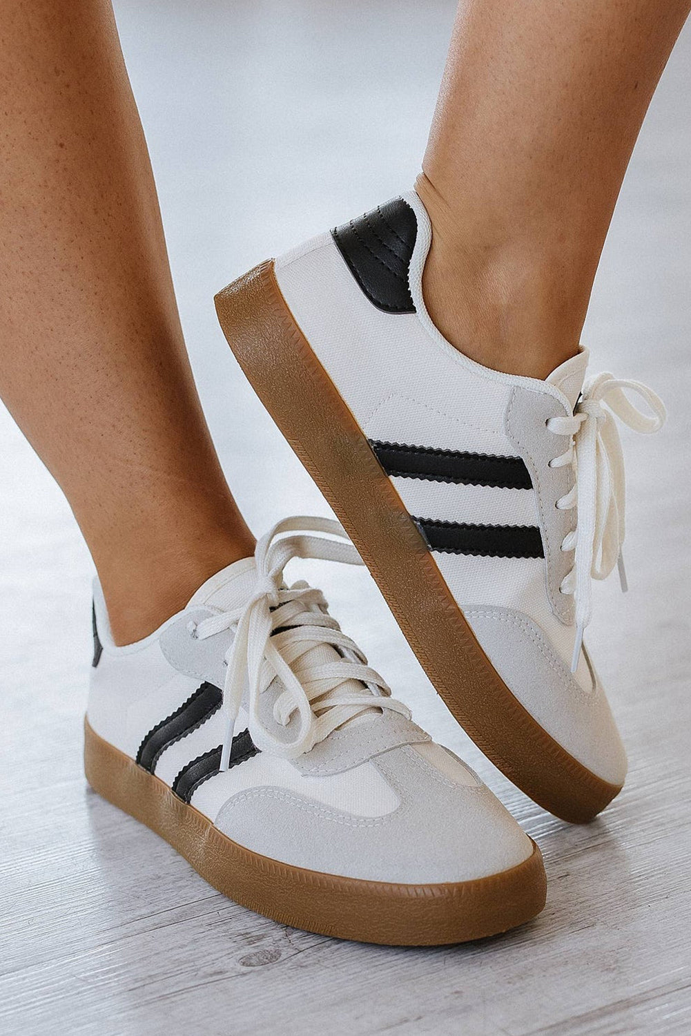 Naut Striped Flat Sneakers