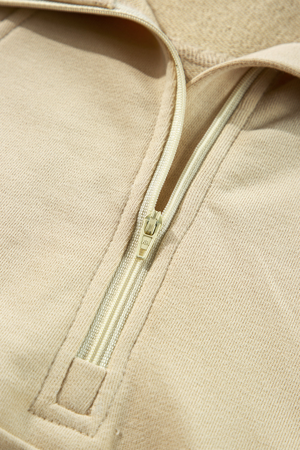 Smoke Green Quarter Zip Pocket Sweatshirt