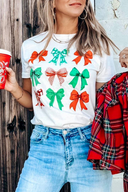 Holiday Bow Graphic Tee (S-3XL)