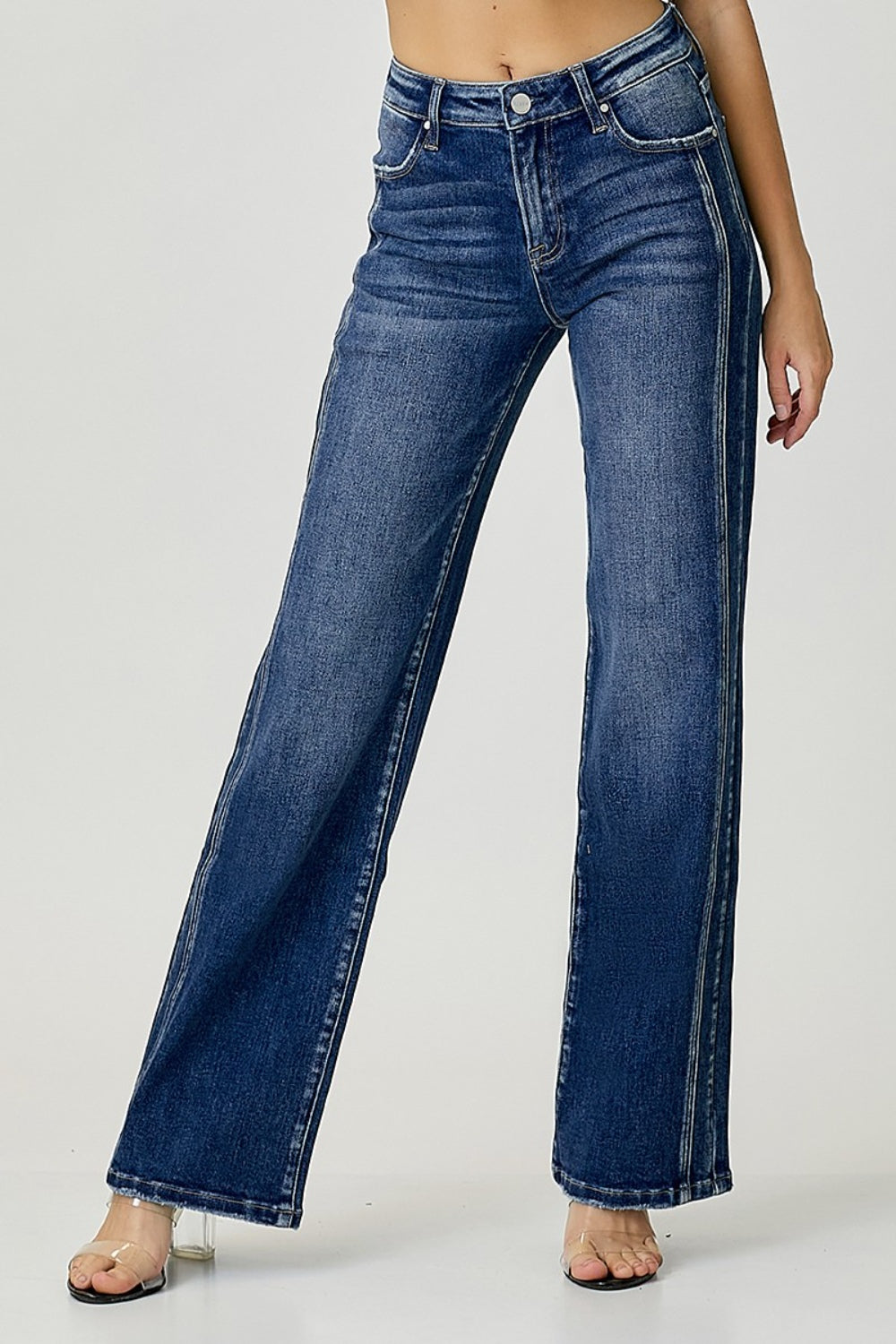 RISEN Mid Rise Straight Jeans (0-15)