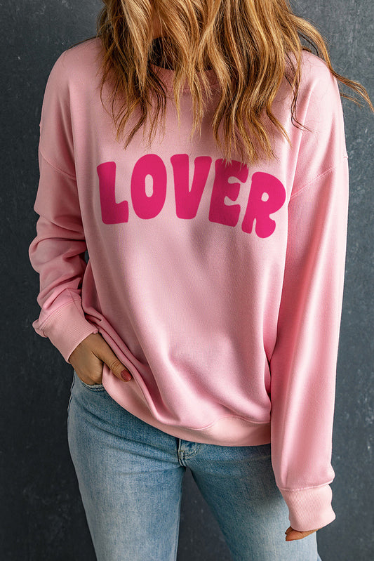 Pink LOVER Graphic Sweatshirt (S-2XL)