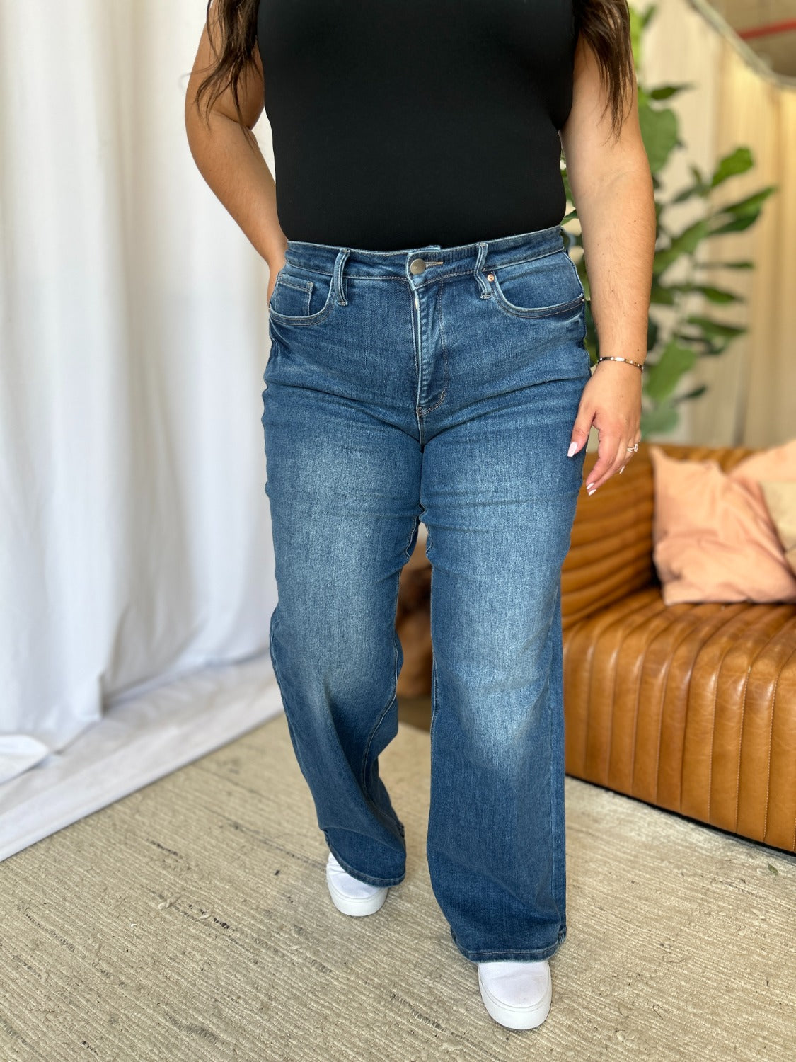 RFM High Rise Tummy Control Wide Leg Jeans (3-24W)