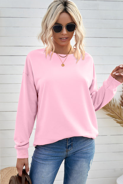 Blank Solid Knit Crew Neck Long Sleeve (S-2XL - 2 colors)