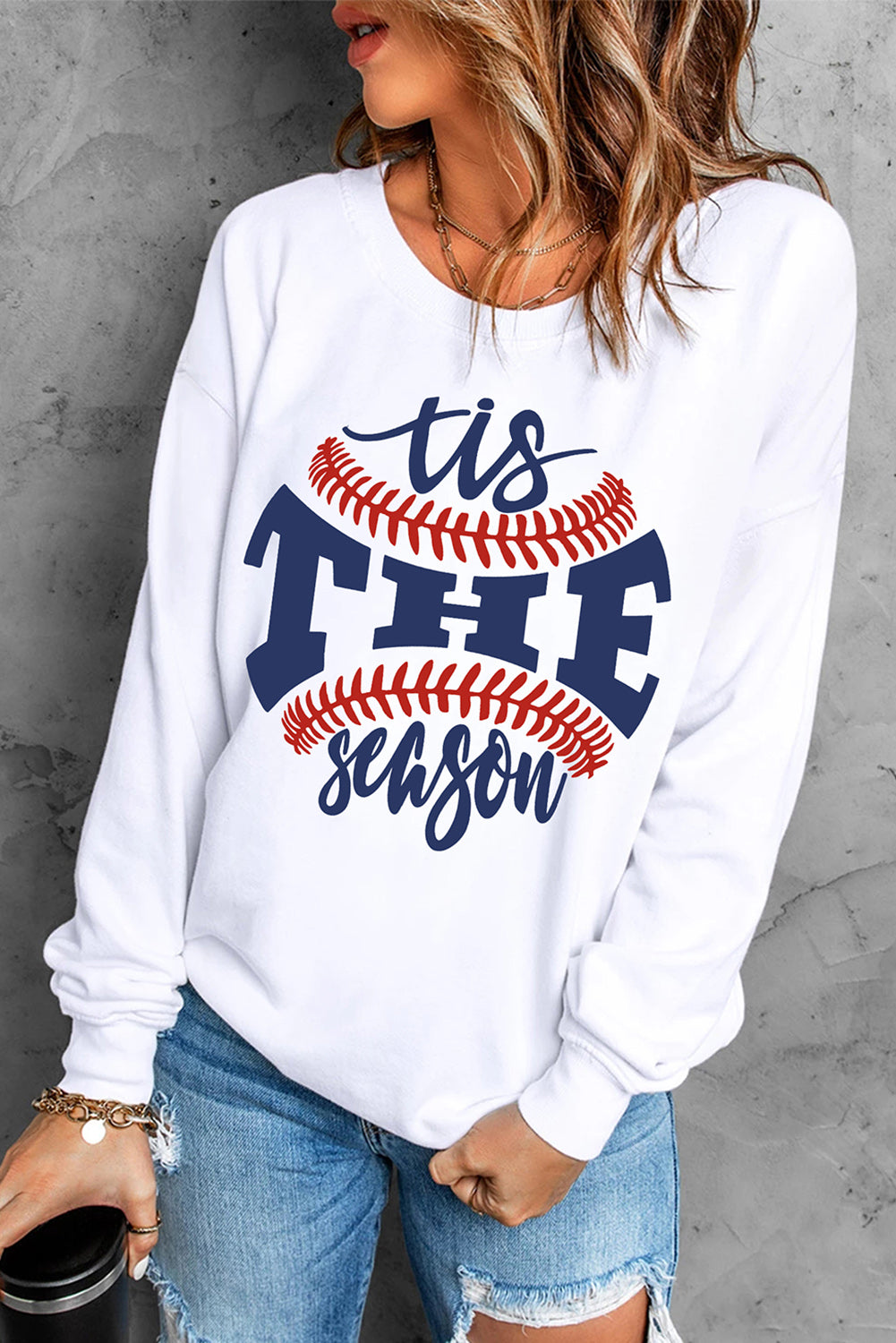 'Tis the Season' Baseball Crewneck Sweatshirt (S-2XL)