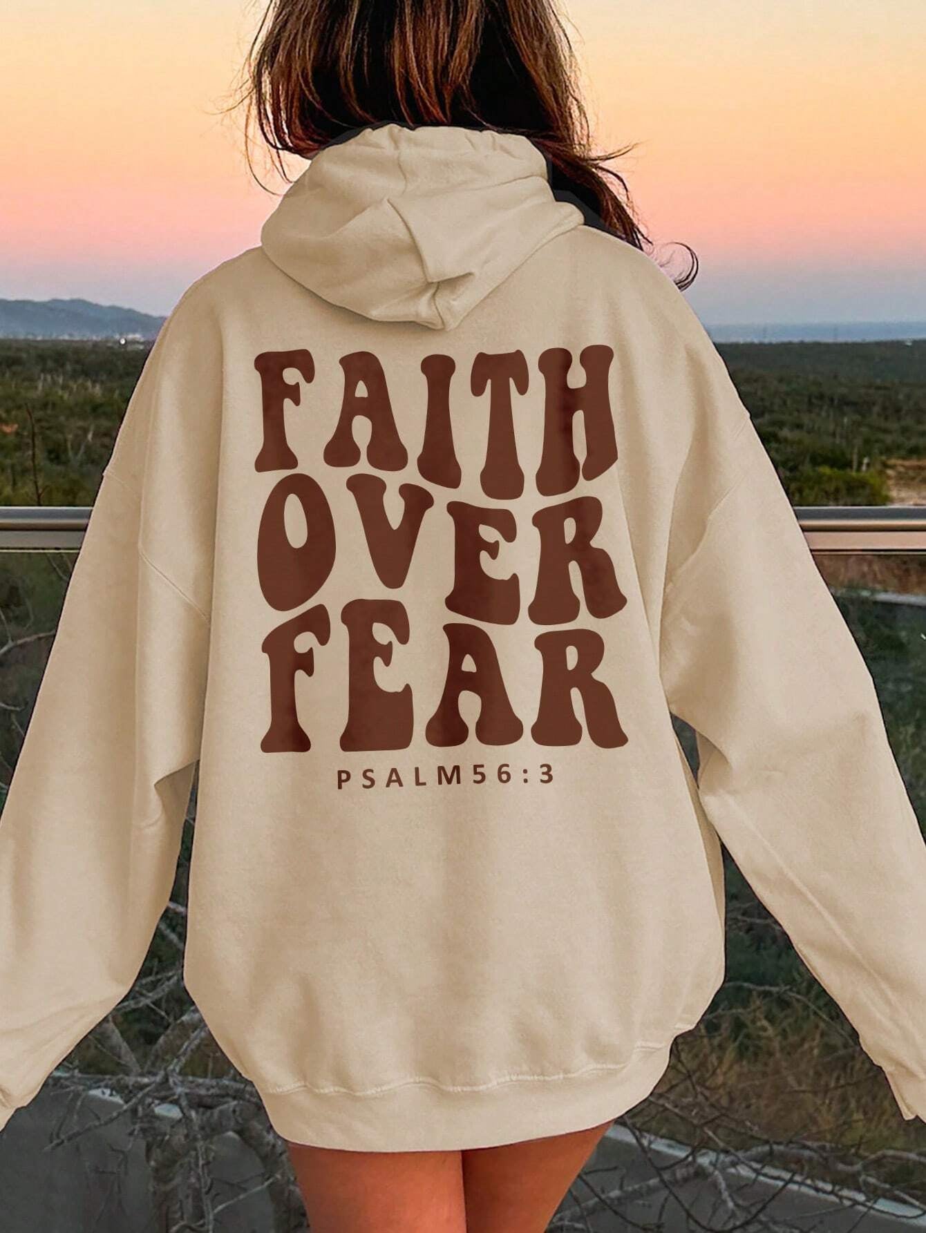 'Faith Over Fear' Dropped Shoulder Hoodie (S-2XL - 3 Colors)