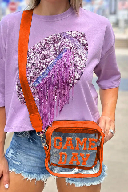 Chenille GAME DAY Clear Bag (5 Colors)