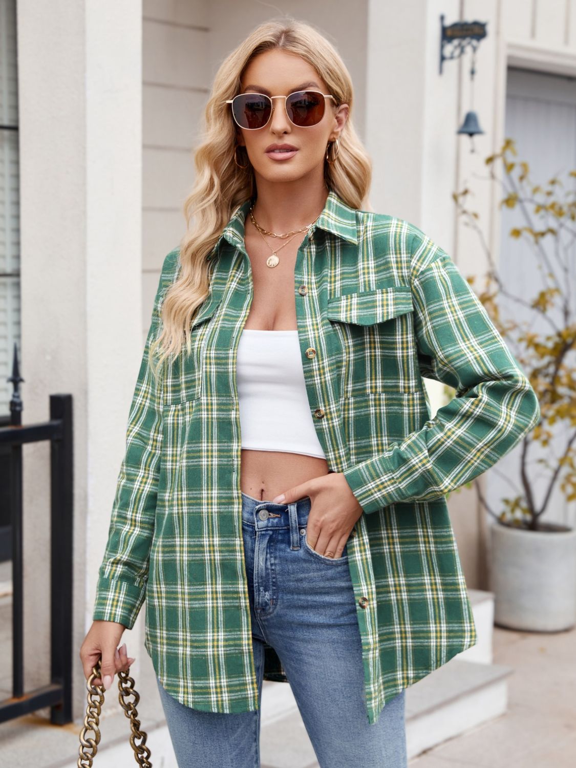 Mandy Plaid Button Up Long Sleeve Shirt (S-2XL - 7 Colors)