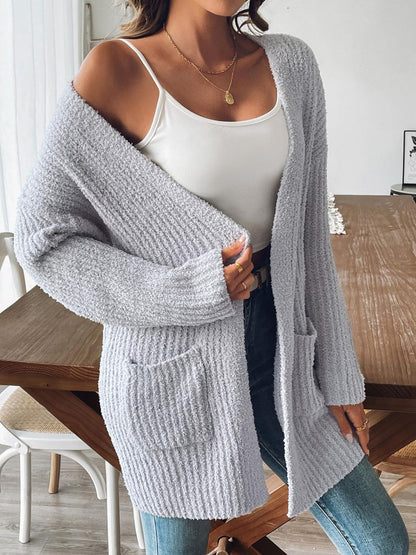 Open Front Long Sleeve Cardigan (S-XL - 3 Colors)