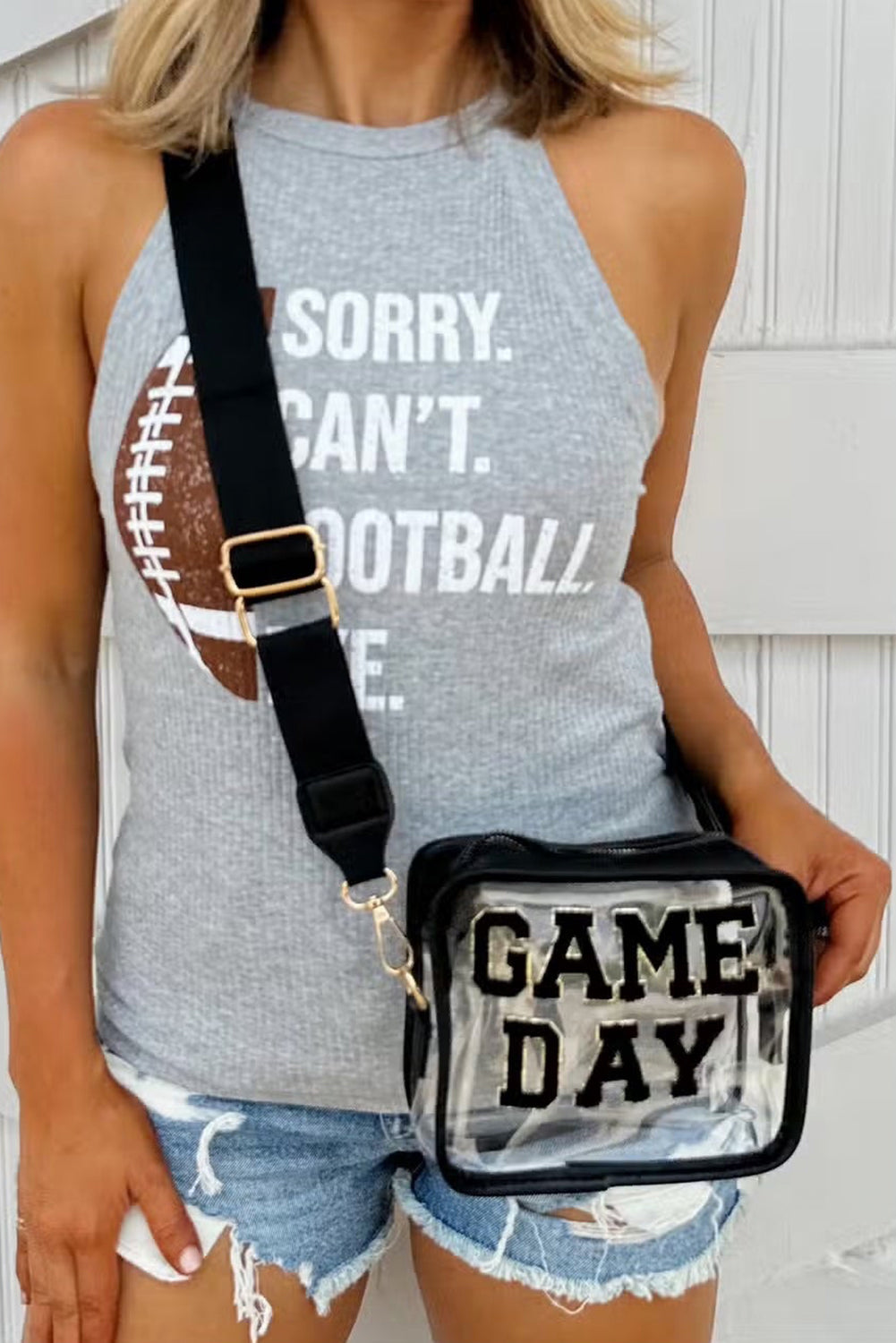 Chenille GAME DAY Clear Bag (5 Colors)