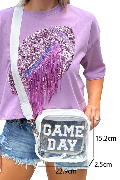 Chenille GAME DAY Clear Bag (5 Colors)