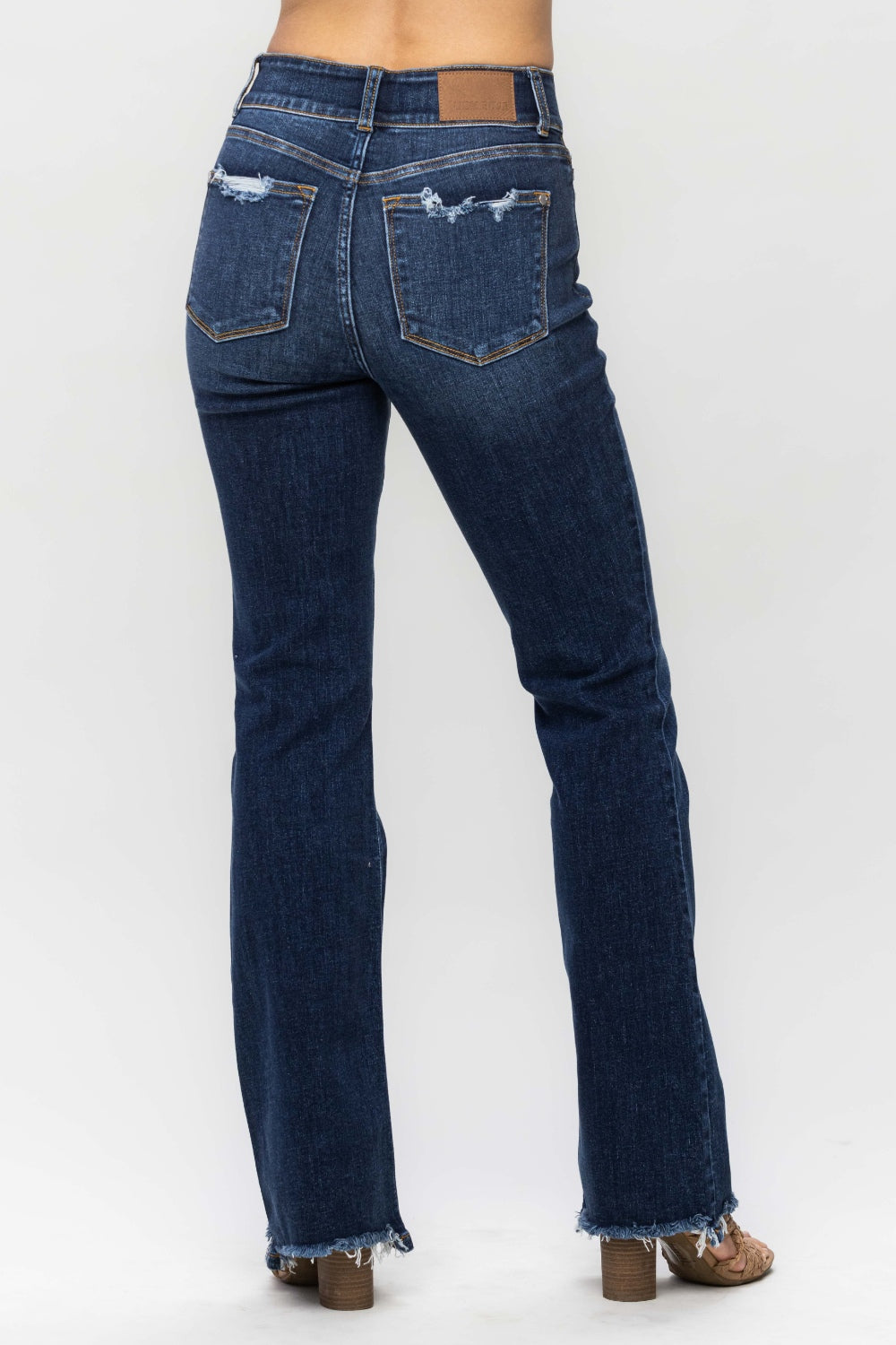 Judy Blue Frayed Hem Bootcut Jeans (3-24W)