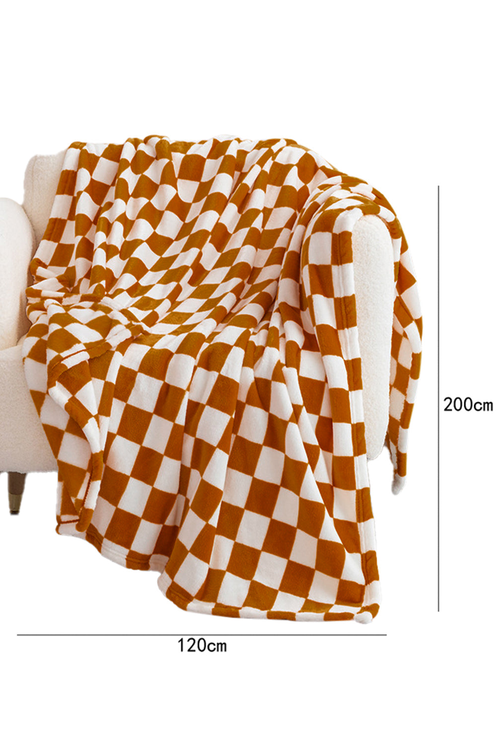 Color black Checkerboard Printed Soft Throw Blanket 120*200cm