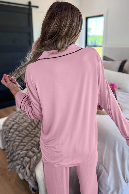 Long Sleeve Colorblock Patchwork 2-Piece (S-XL)