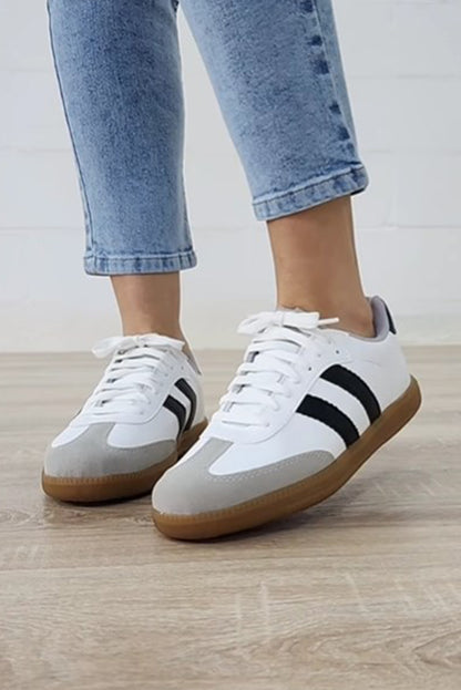 Naut Striped Flat Sneakers