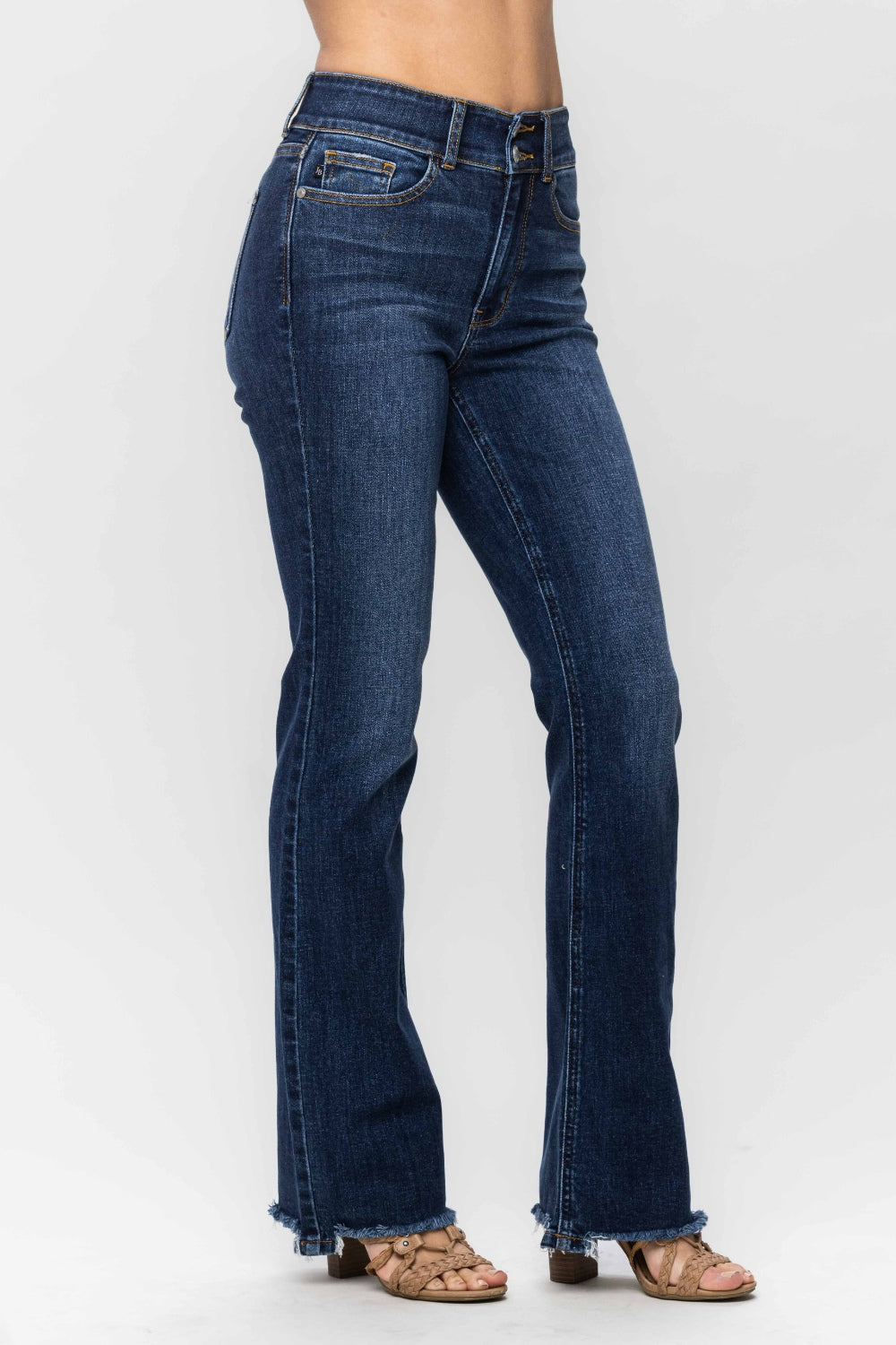 Judy Blue Frayed Hem Bootcut Jeans (3-24W)