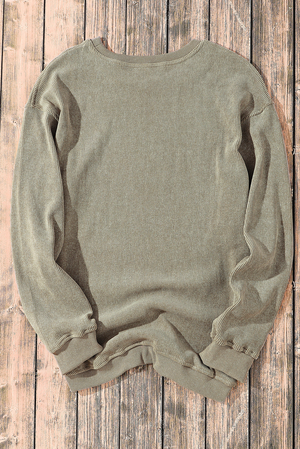 Ribbed Drop Sleeve Pullover Sweatshirt (S-2XL - 6 Colors)