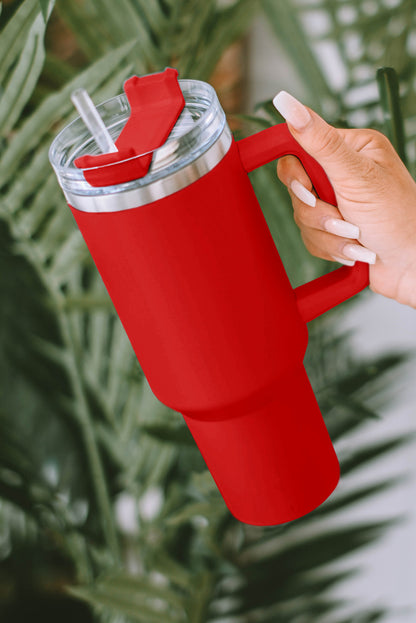 Stainless Steel Insulated Tumbler Mug w/ Straw (9 colors)