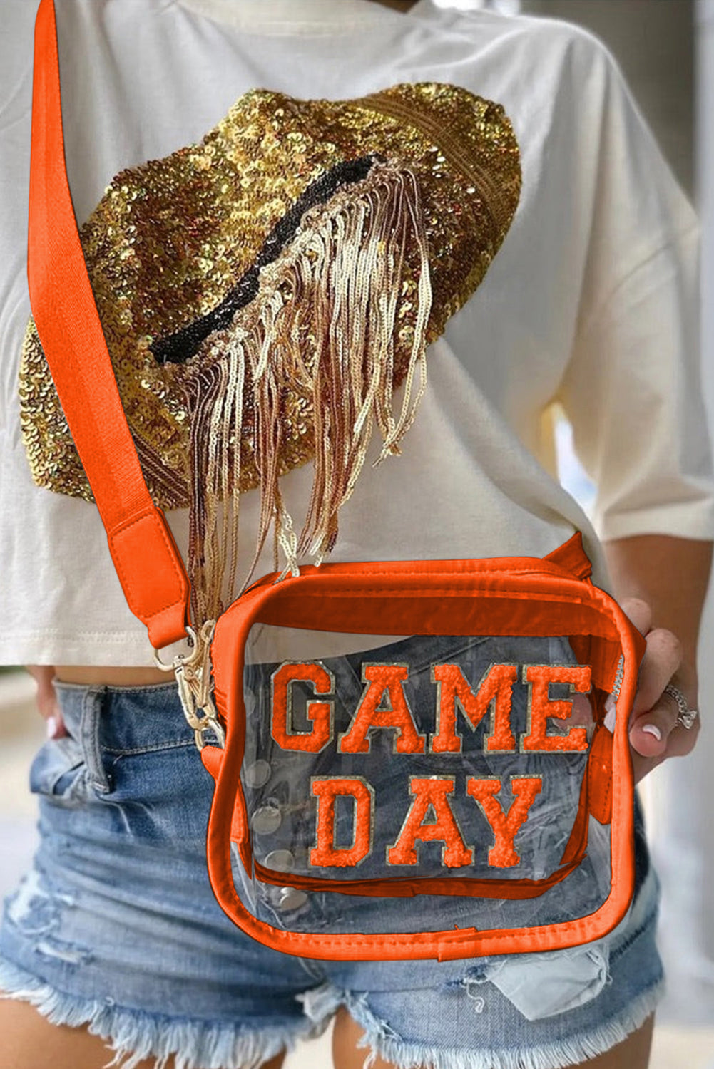 Chenille GAME DAY Clear Bag (5 Colors)