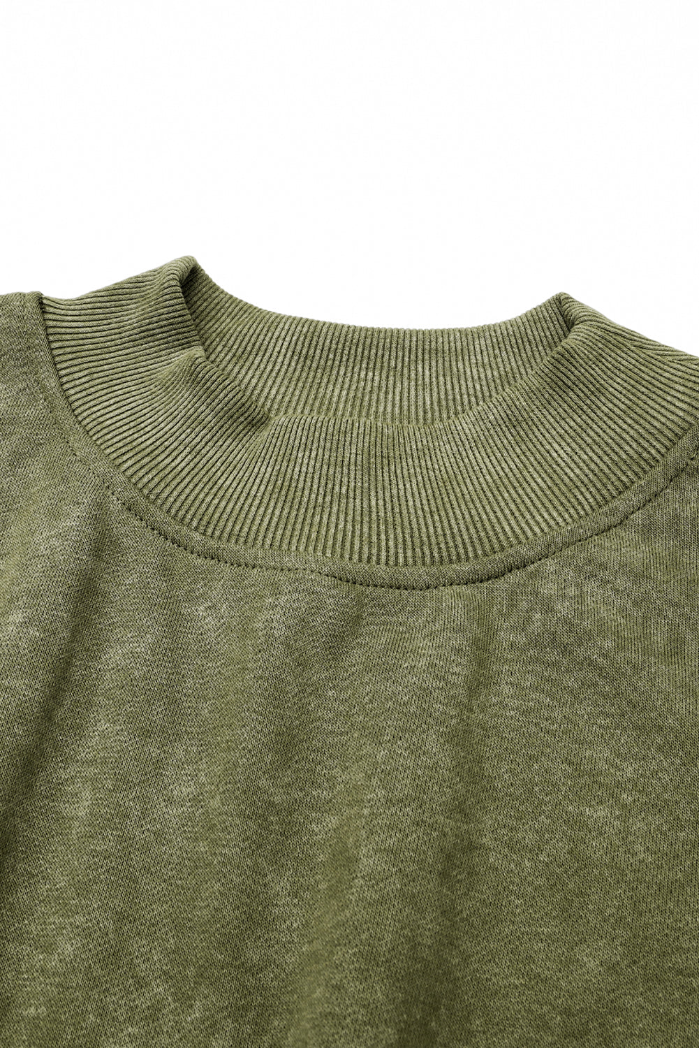 Brown Plain Drop Shoulder Crew Neck Sweatshirt