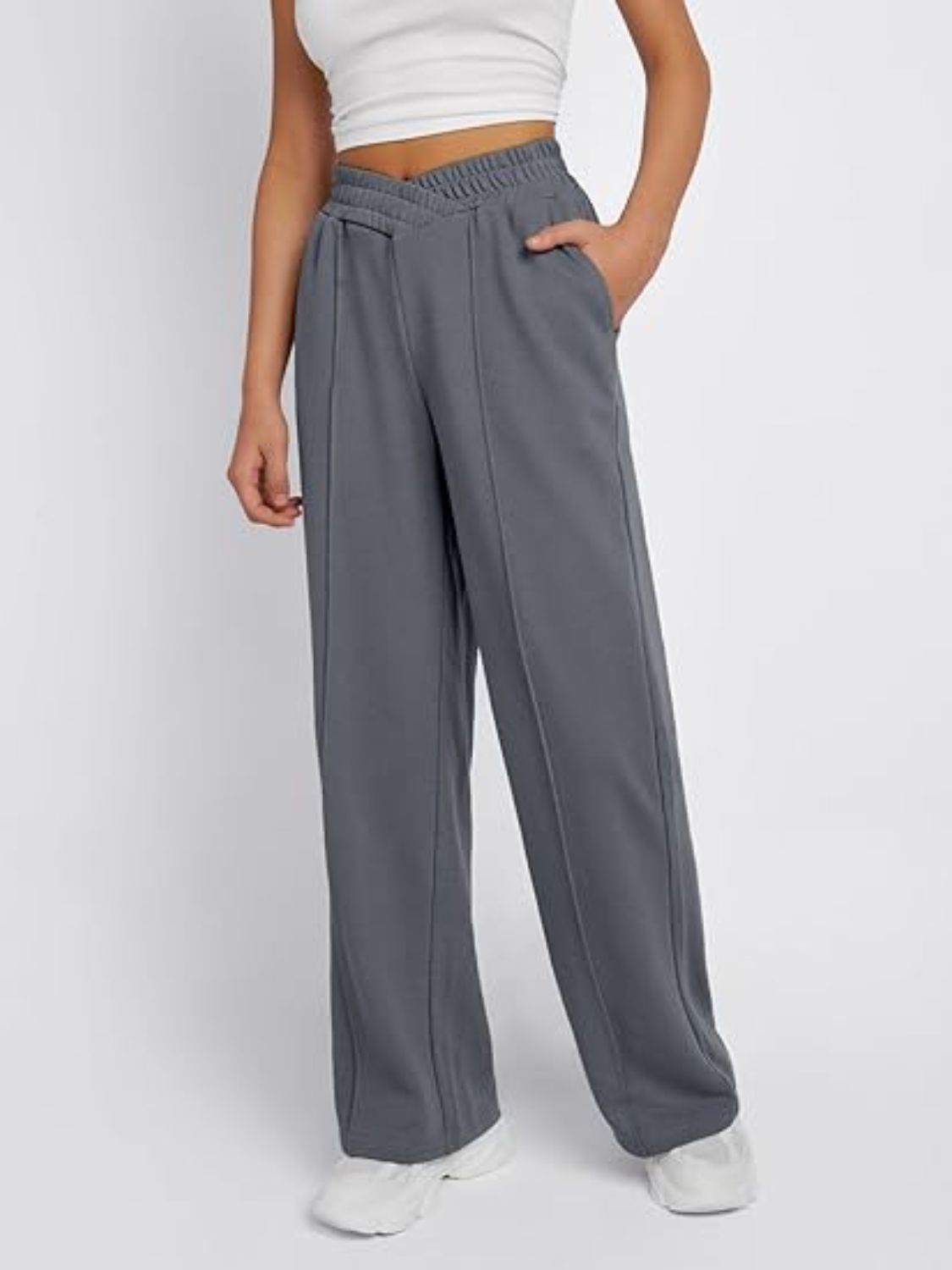 V- Waist Wide Leg Pants (S-2XL - 6 Colors)