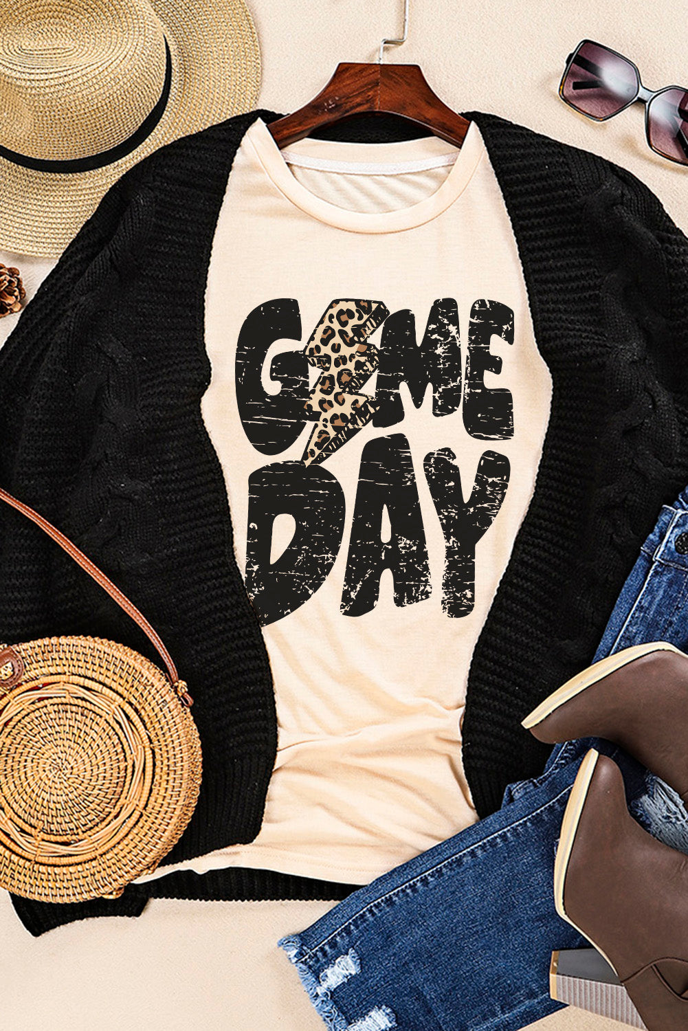 Leopard Lightening Game Day Crew Neck (S-2XL)