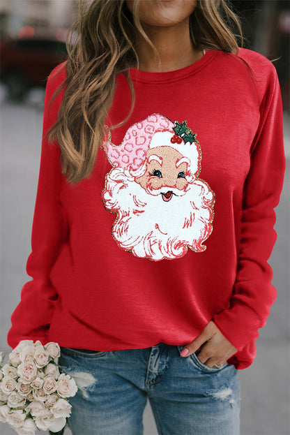 Classic Raglan Santa Graphic Crewneck (S-2XL)