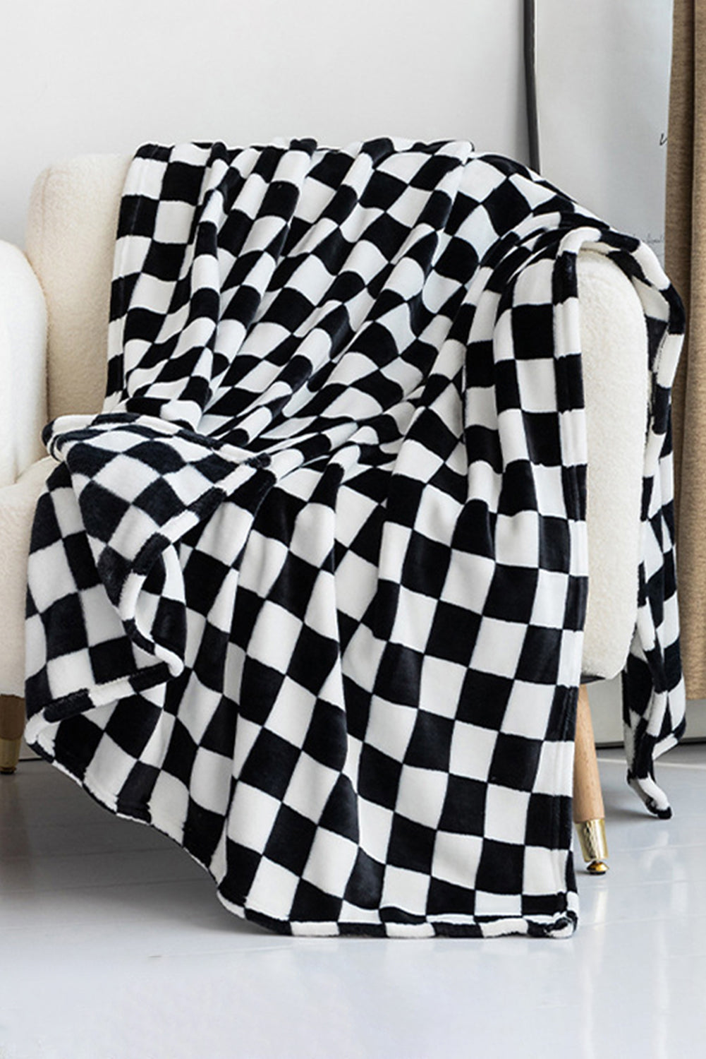 Checkerboard Printed Soft Throw