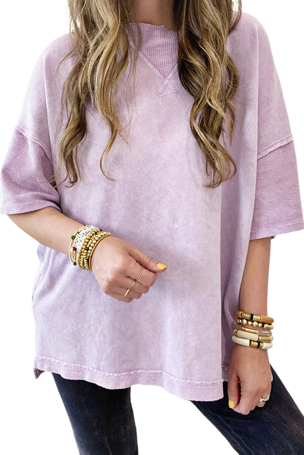 Mineral Wash Exposed Seam Oversized Tee (S-2XL - 3 Colors)