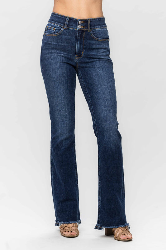 Judy Blue Frayed Hem Bootcut Jeans (3-24W)