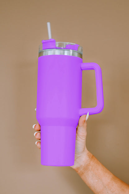 Stainless Steel Insulated Tumbler Mug w/ Straw (9 colors)