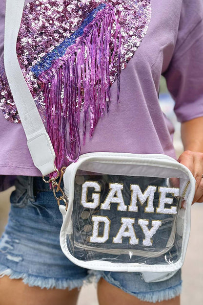 Chenille GAME DAY Clear Bag (5 Colors)