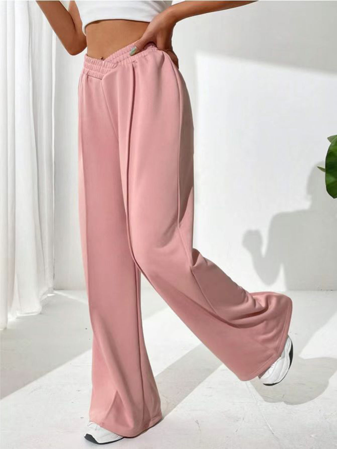 V- Waist Wide Leg Pants (S-2XL - 6 Colors)