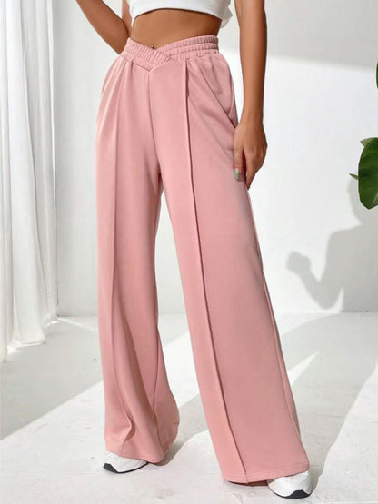 V- Waist Wide Leg Pants (S-2XL - 6 Colors)