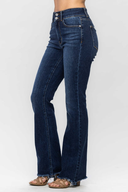 Judy Blue Frayed Hem Bootcut Jeans (3-24W)