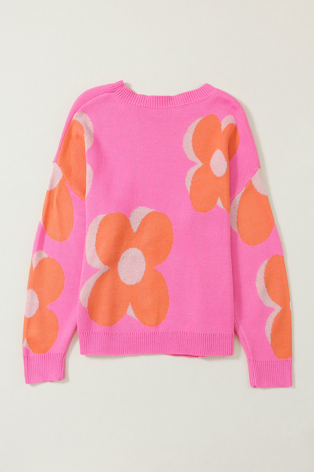 Retro Floral Cable Knitted Sweater (S-3XL - 3 Colors)