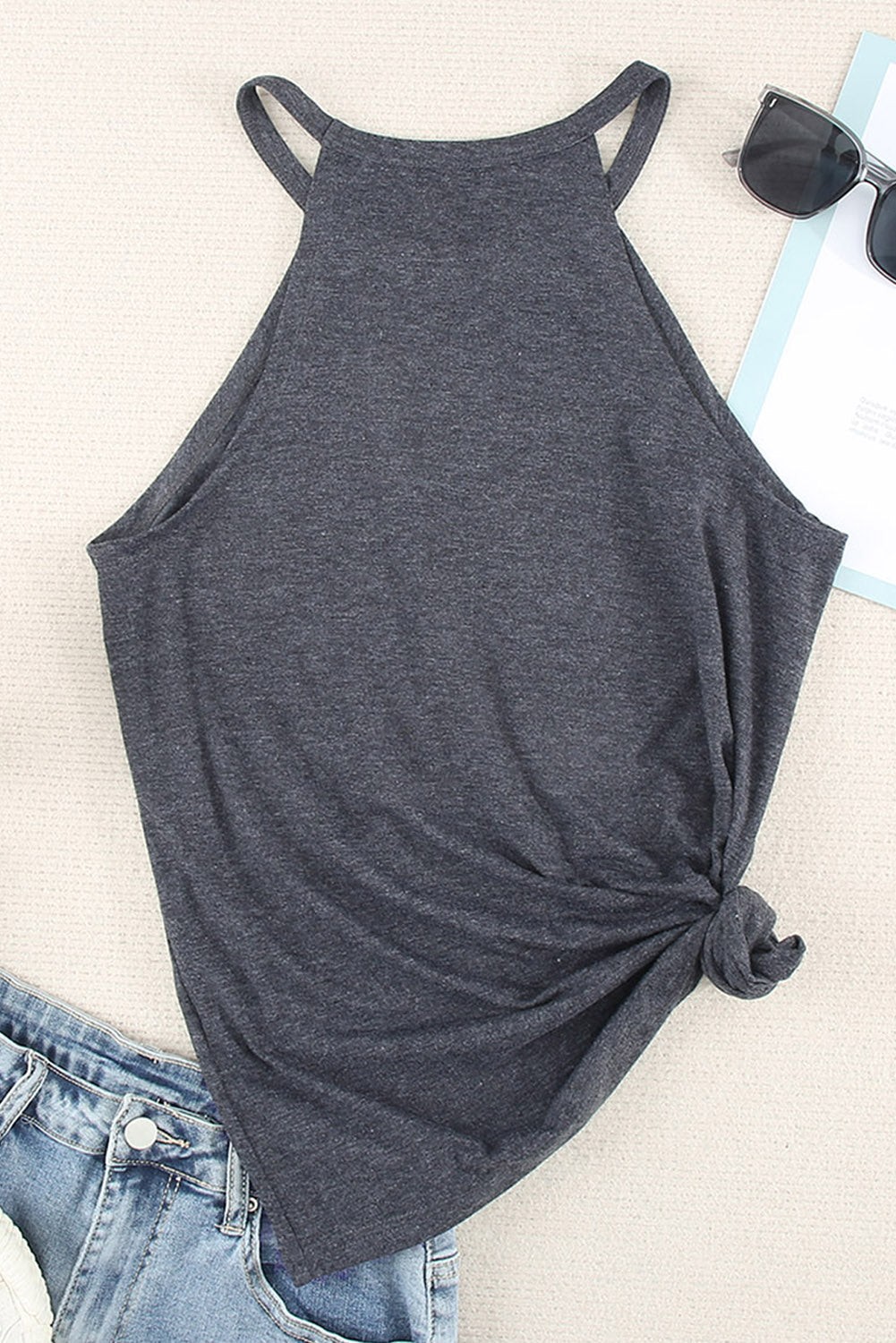 Blank Solid/Heather Crew Neck Tank Top (S-2XL - 4 colors)